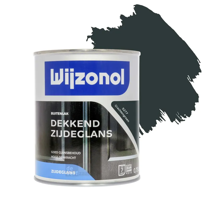 Wijzonol Dekkend Zijdeglanslak 750 ml 9277 Grachtengroen Populair