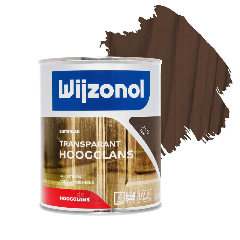 Wijzonol Transparant Hoogglanslak 750 ml 3120 Teak Alleen Vandaag