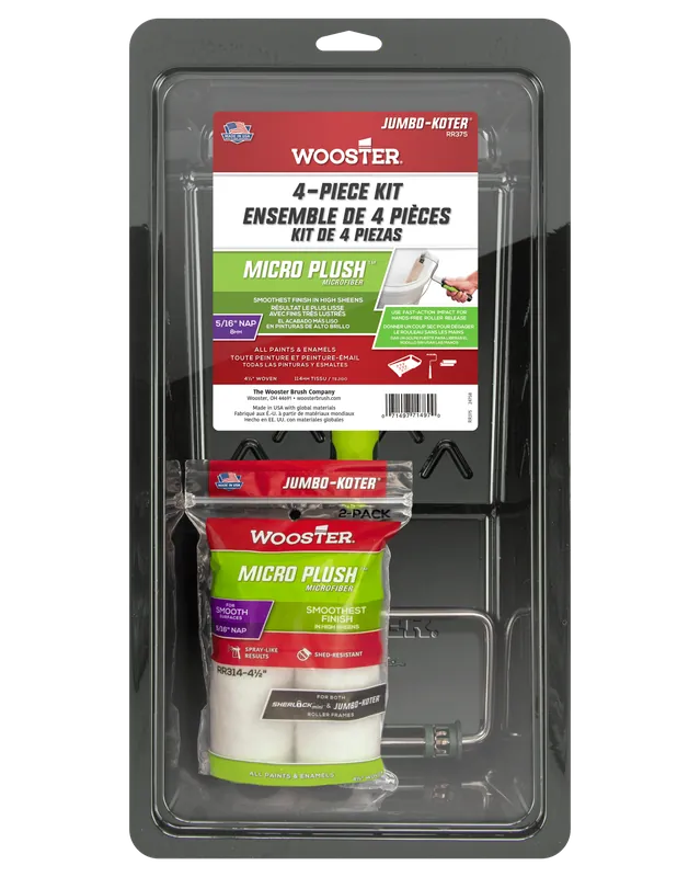 Wooster Jumbo-Koter Micro Plush 4-Piece Kit Seizoensaanbieding