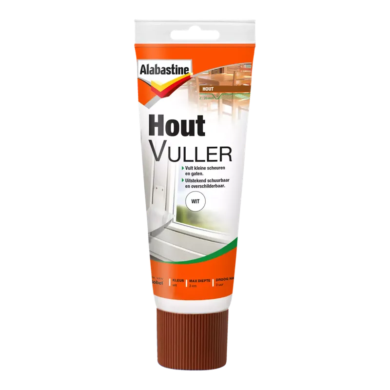 Alabastine Houtvuller - Pasta - Wit - 330g Laatste Kans
