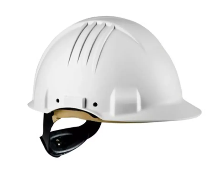 3M G3501M-VI Veiligheidshelm - Wit - Draaiknop - Leren sweatband Hoge Kwaliteit
