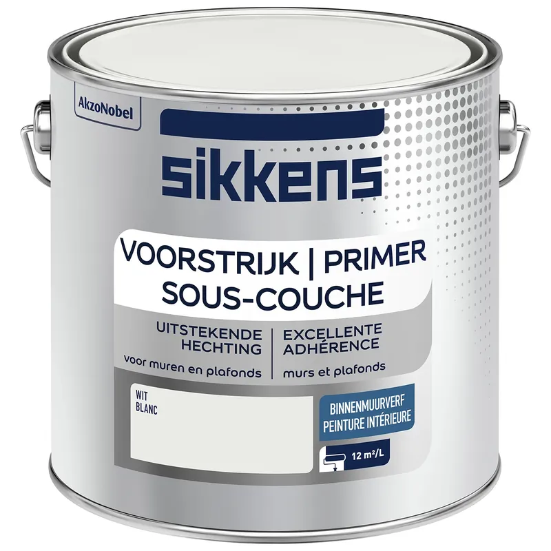 Sikkens Binnenmuurverf mat voorstrijk - wit - 2,5L Direct Verzonden