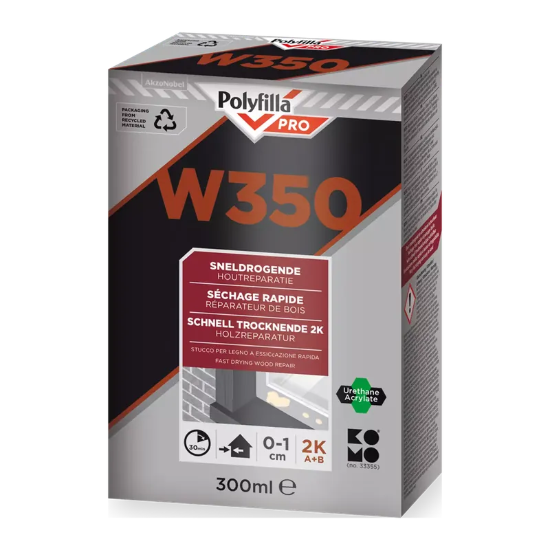 Polyfilla W350 2K Sneldrogende Houtreparatie - 0,3L Bestel Nu