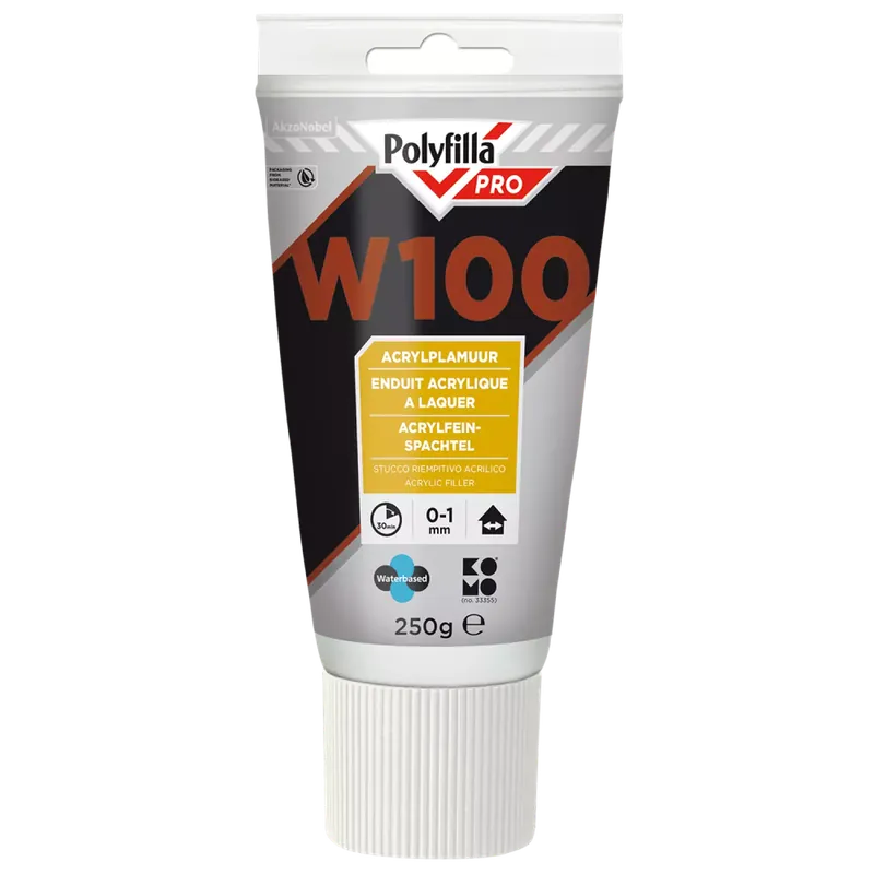 Polyfilla W100 Watergedragen Plamuur - 250gr Flitsaanbieding