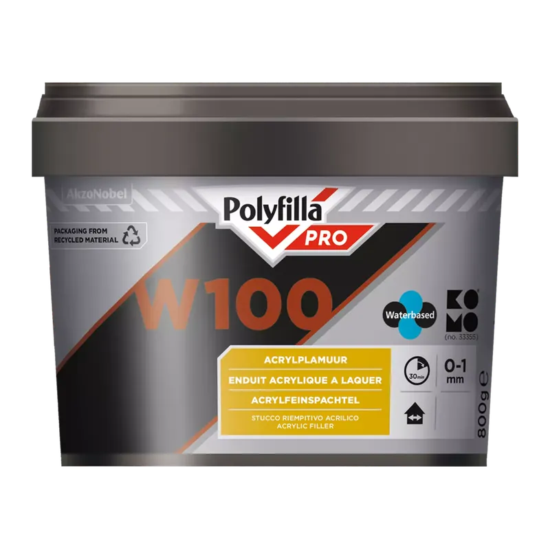Actieprijs Polyfilla W100 Watergedragen Plamuur - 800gr