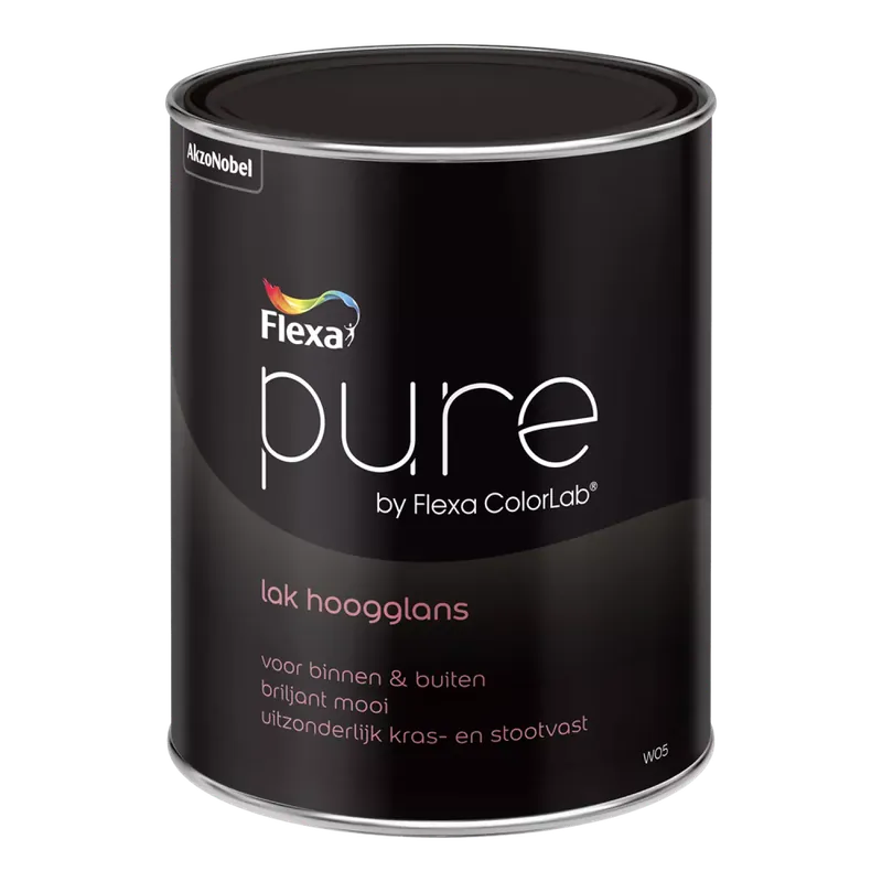 Finale Uitverkoop Flexa Pure Lak Hoogglans - op kleur gemengd - 1L