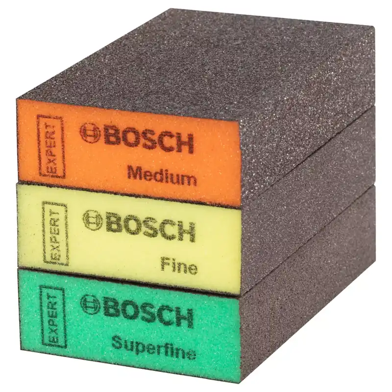 Bosch 2608901175 EXPERT 3-delige schuursponzenset S471, Best for Flats & Edges, 69 x 97 x 26mm Nieuw