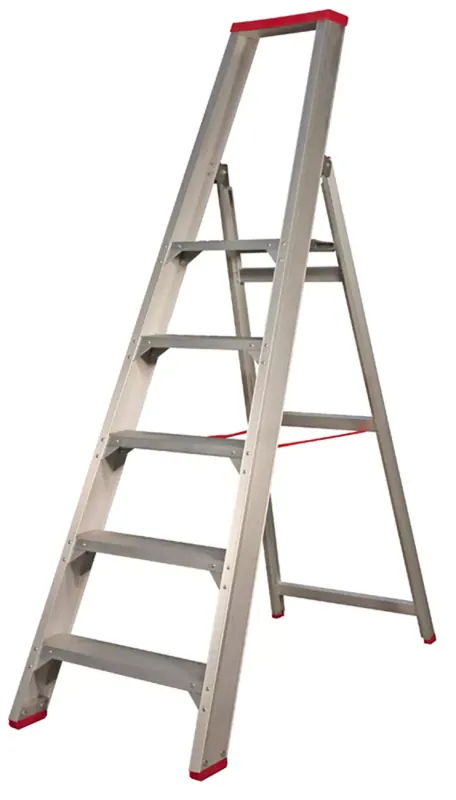 Little Jumbo 4741000105 SuperPRO Trap - Enkel - Aluminium - 5 treden - max. werkhoogte 1.20 m. Koop Vandaag