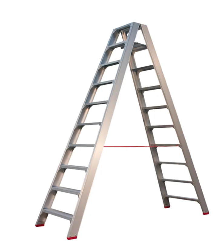 Little Jumbo 4741000210 SuperPRO Dubbele trap - Aluminium - 2 x 10 treden - max. werkhoogte 2.45 m. Dagaanbieding
