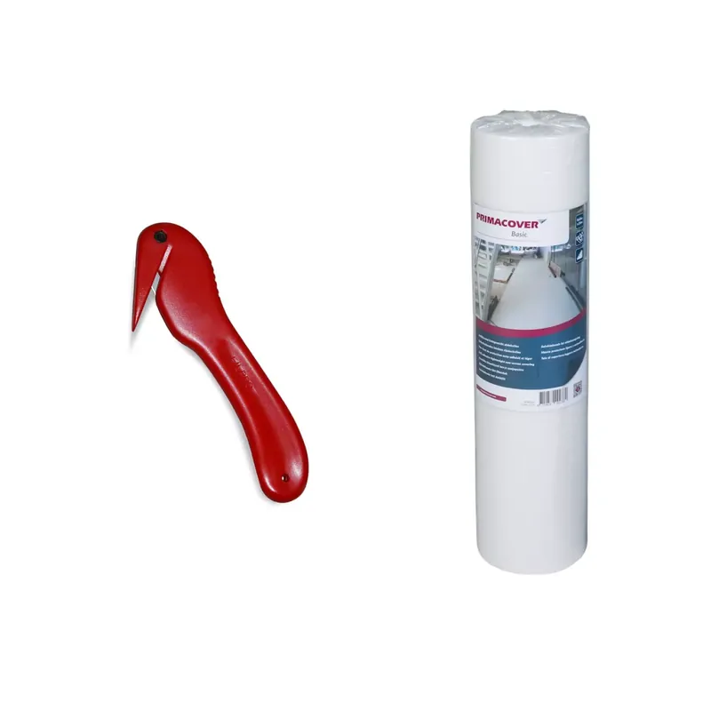 PrimaCover 900275 Basic Zelfklevend Afdekvlies incl. Snijmes voor folie en afdekvlies - Rood Nu Kopen