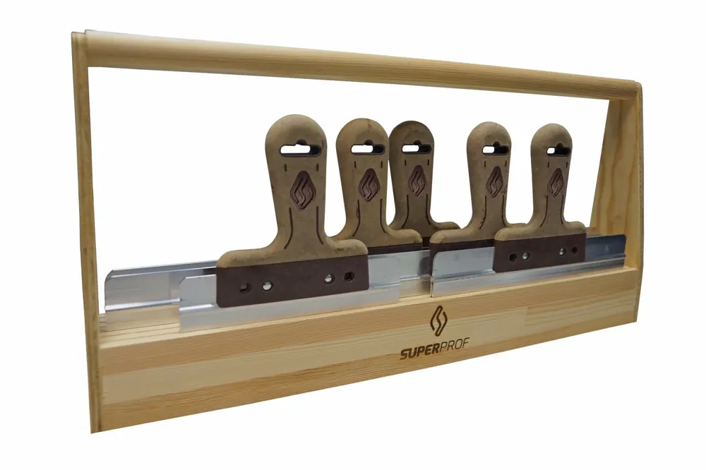 Merkproduct Super Prof PAK-SPM1-ALG 6-Delige Stukadoorspakket in Spackmesbak - Pure - RVS - 220-570mm