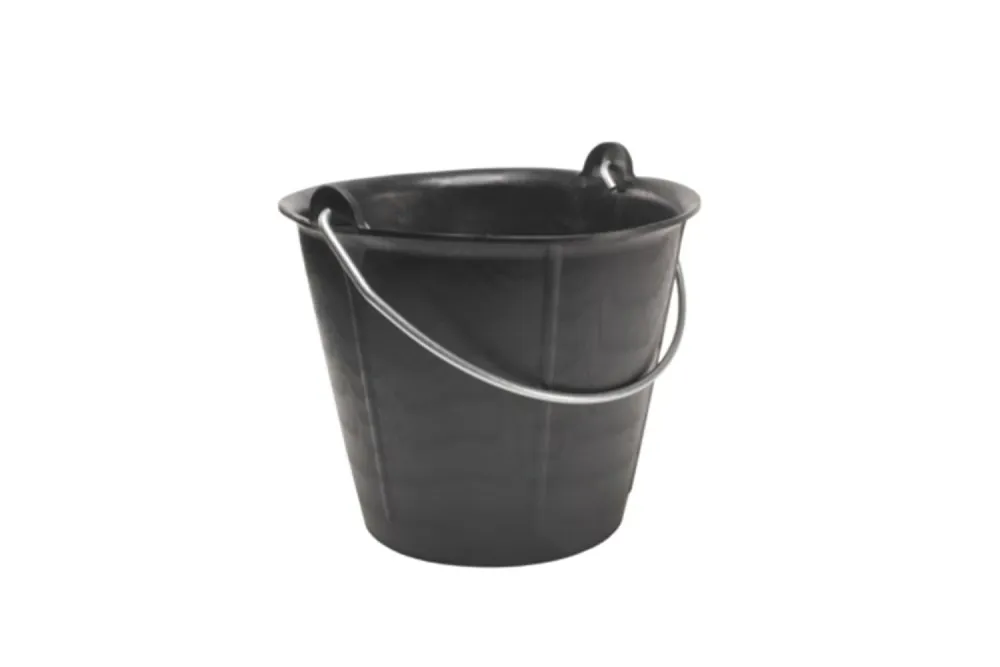 Rubi 88776 Kunststof bouwemmer met inhoudsmaten - 12L - Zwart Gecertificeerd