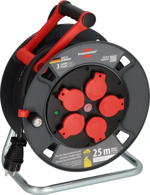 Merkproduct Brennenstuhl Professional KU 2200 kabelhaspel 5-voudig 300 H07RN-F 3G2,5 - IP44 - 25m