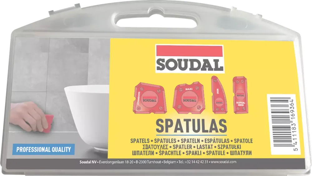 Soudal Spatelset Kit afstrijkset - 4 stuks Gereduceerde Prijs