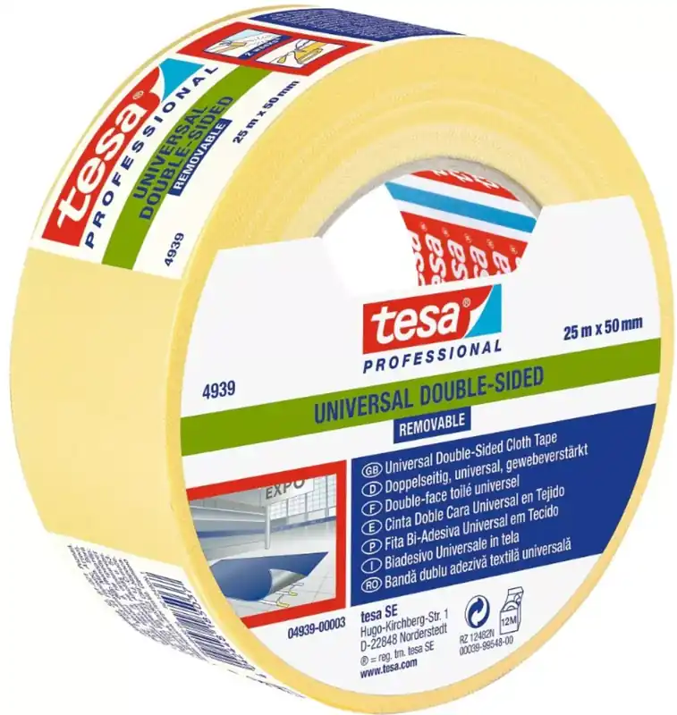 Tesa 4944 Professional Dubbelzijdige tape - 50mm x 25m Gratis Retour