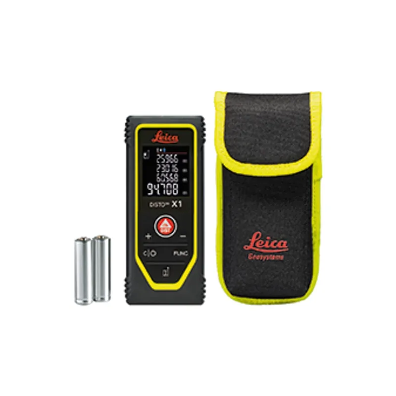 Leica X1-1 Afstandsmeter in tas - Bluetooth / NFC - rood - 100m - IP65 Gratis Retour