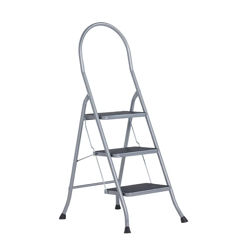 Altrex Cromato Silver Huishoudtrap - Aluminium - 3 treden - met beugel - max. werkhoogte 2,7m Laatste Versie