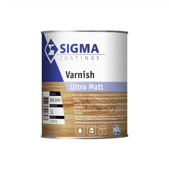 Snelle Levering Sigma Varnish Ultra Matt 0.5 Liter