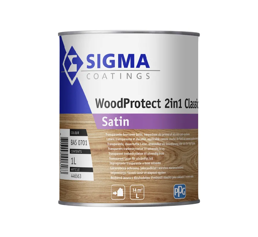 Hete Deal Sigma Woodprotect 2 in 1 Classic 1 Liter