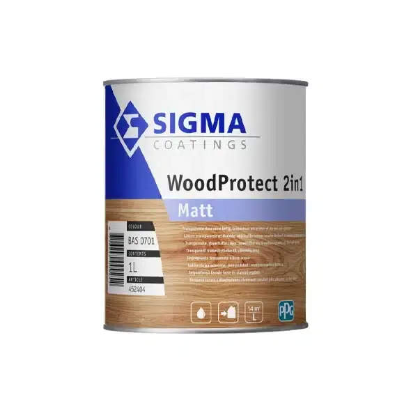 Weekendaanbieding Sigma WoodProtect 2 in 1 Matt 1 Liter