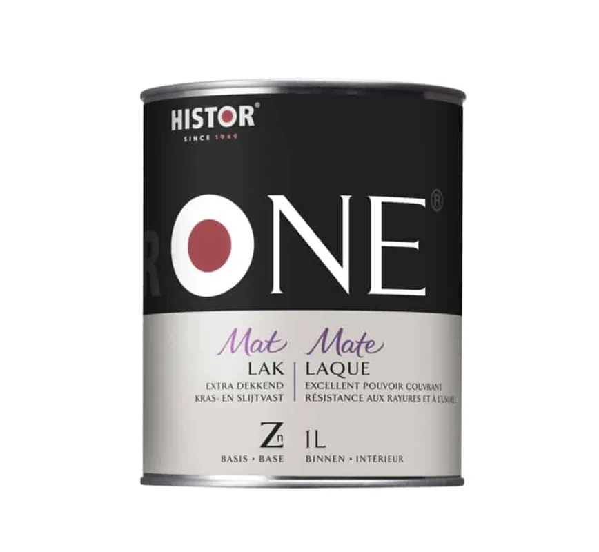 Histor One Lak Mat Acryl 0.5 Liter Direct Beschikbaar