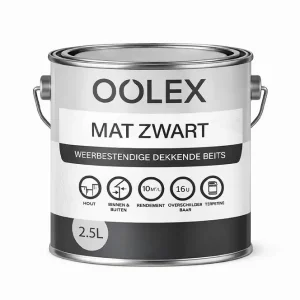 Oolex Beits Mat Zwart 2.5 Liter Weekendaanbieding