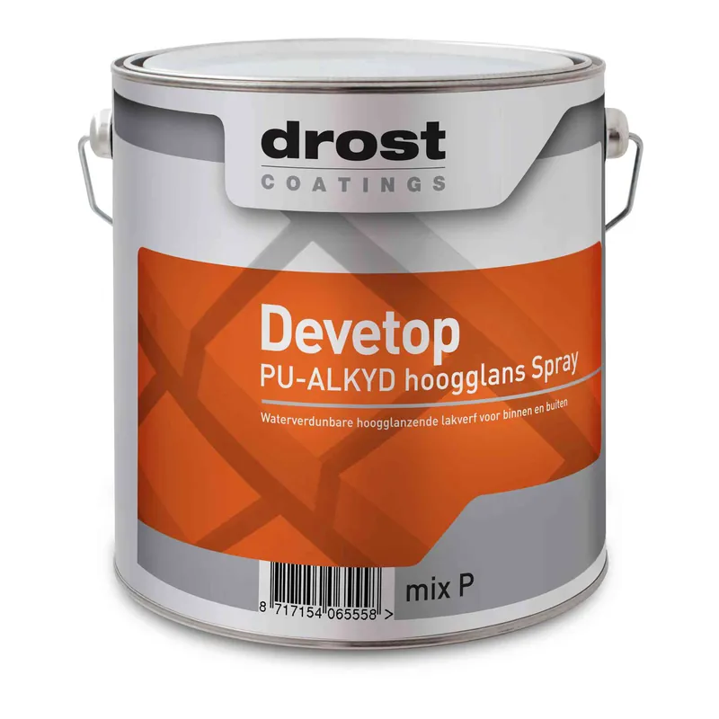 Snelle Levering Drost Devetop PU-Alkyd Hoogglans Spray 2.5 liter