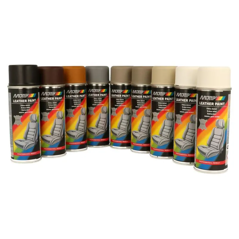 Motip Leather Paint Spuitbus 200ml Beige - 4234 Hete Deal