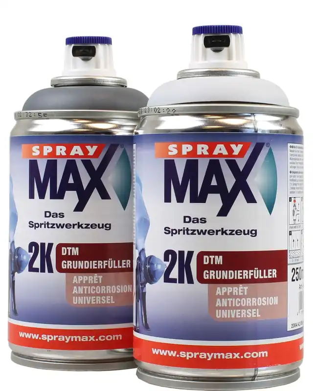 Spray MAX 2K DTM Primer Spuitbus 250ml Donker Grijs Alleen Vandaag