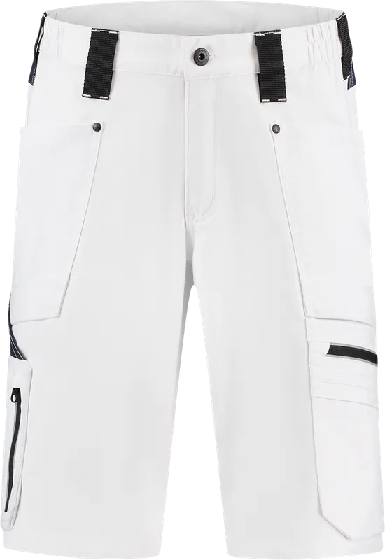 Direct Verzonden Workman Bermuda Power 2 Stretch Wit/Navy 46