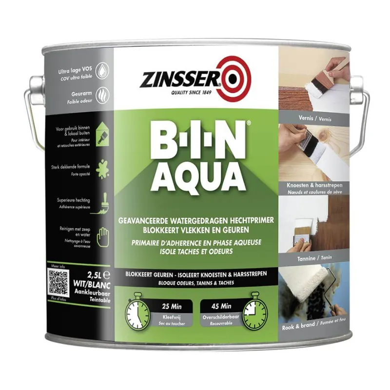 Zinsser B-I-N Aqua 1 liter Populair