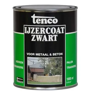Shop Nu Tenco IJzercoat Zwart 1 liter